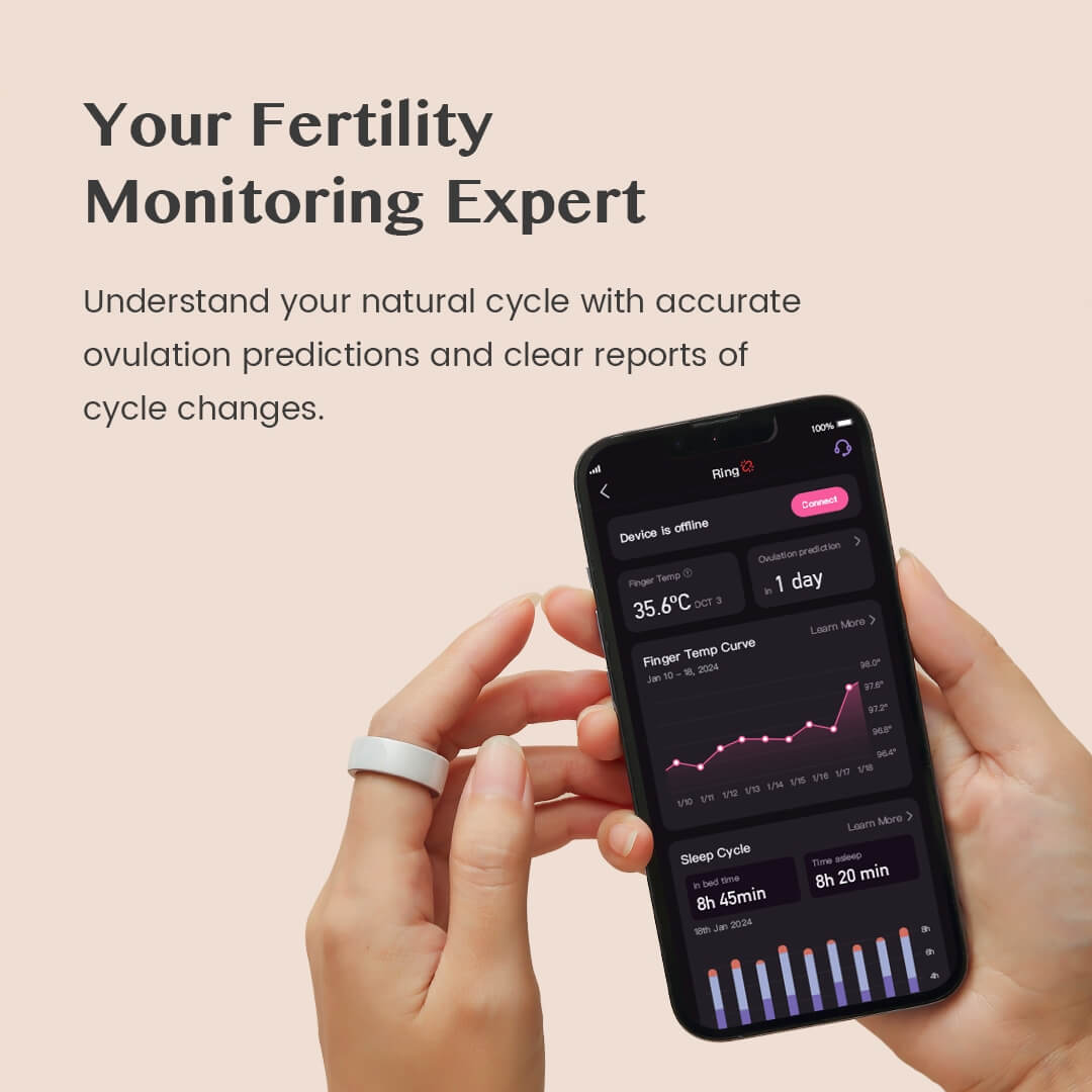 femometer smart ring for women s ovulation  sleep  period tracking 3 1